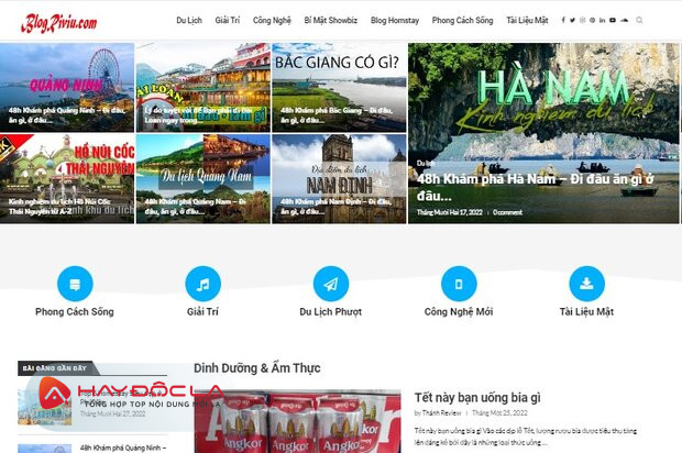 Trang du lịch Việt Nam - Blogriviu.com